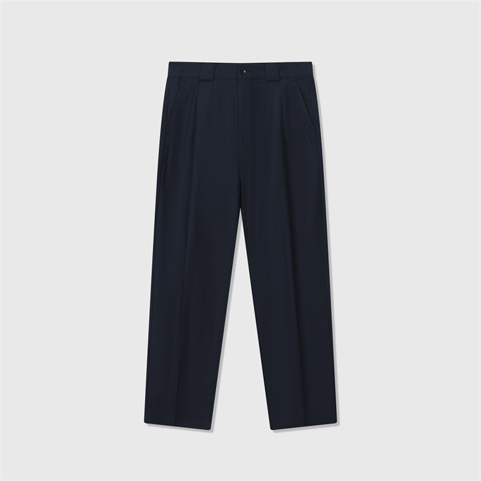 brunello cucinelli panama cotton linen pleated long trousers